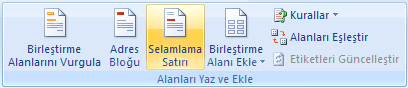Ms Word 2007de Adres Mektup Birleştirme İşlemleri