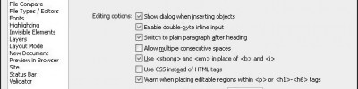 Dreamweaver Prefrences