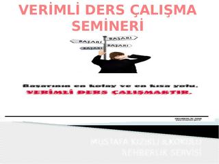 Verimli Ders Çalışma Semineri